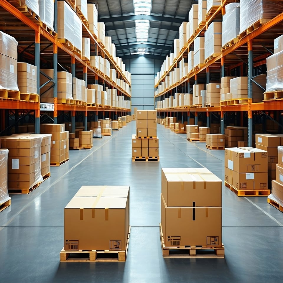 warehouse full with packages